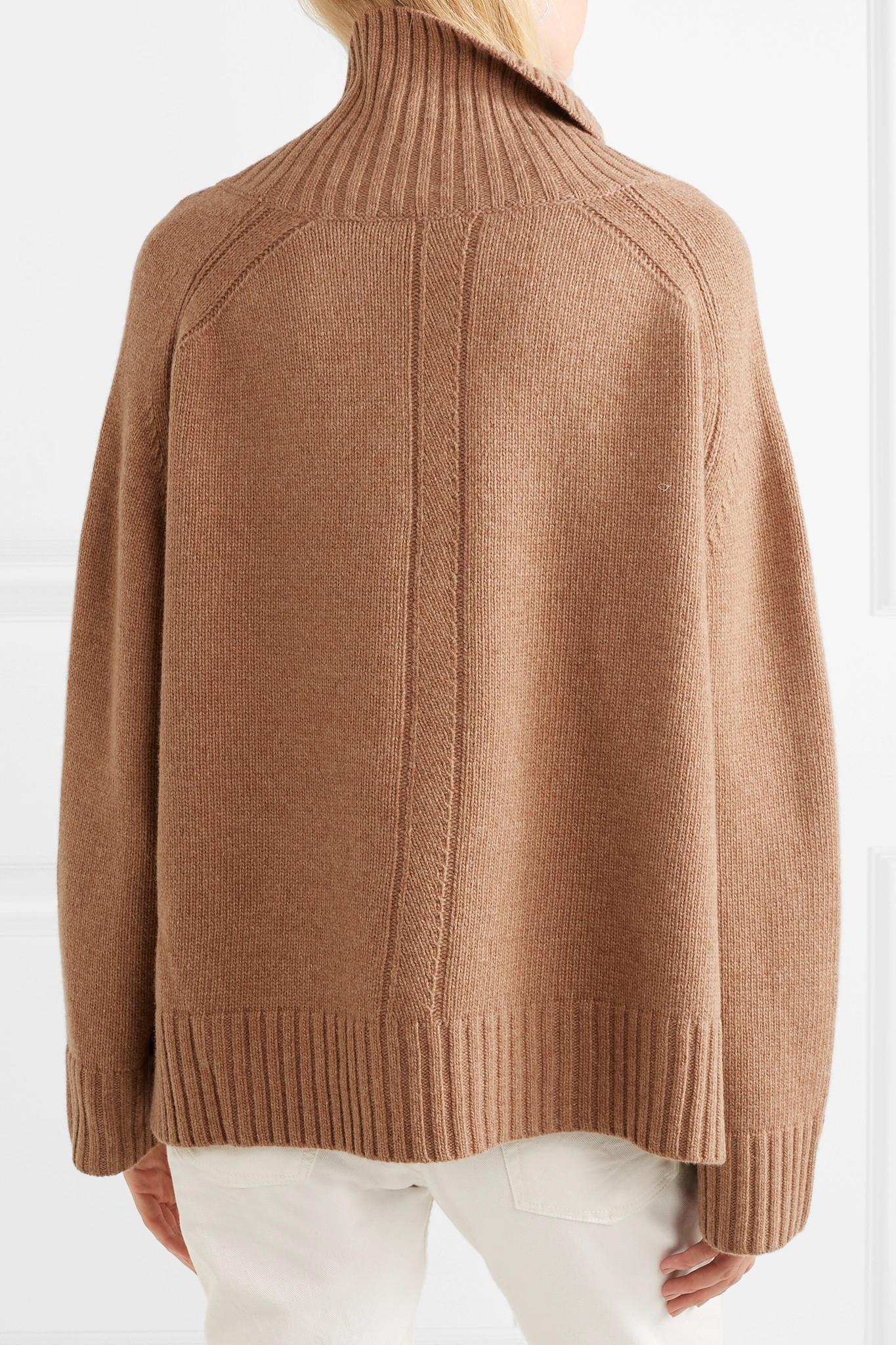 By Malene Birger Aleya Oversized Wool-blend Turtleneck Sweater in Brown -  Lyst