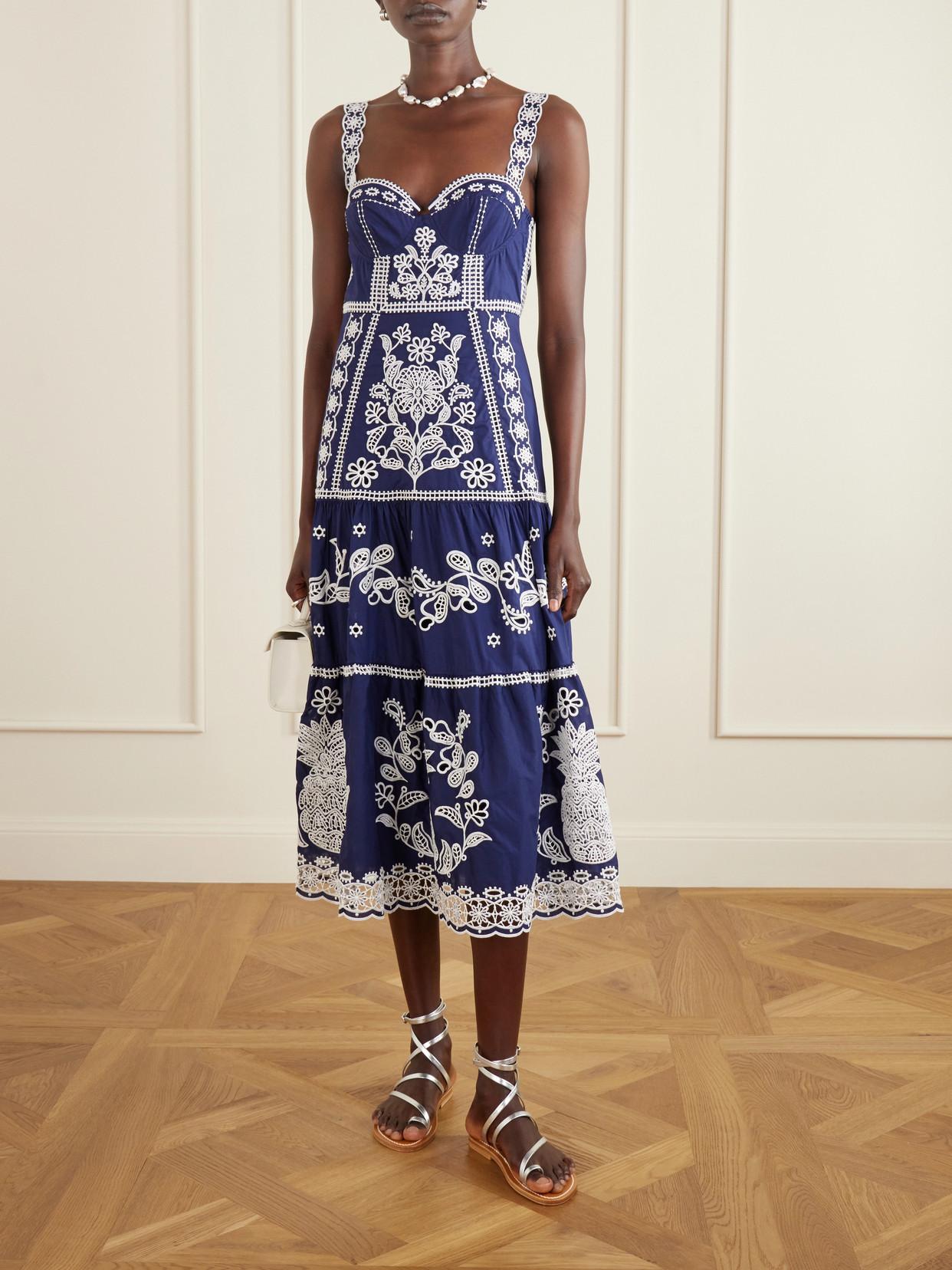 Farm Rio Blue Lace Banana Midi Dresses for Women - Up to 68% off | Lyst UK