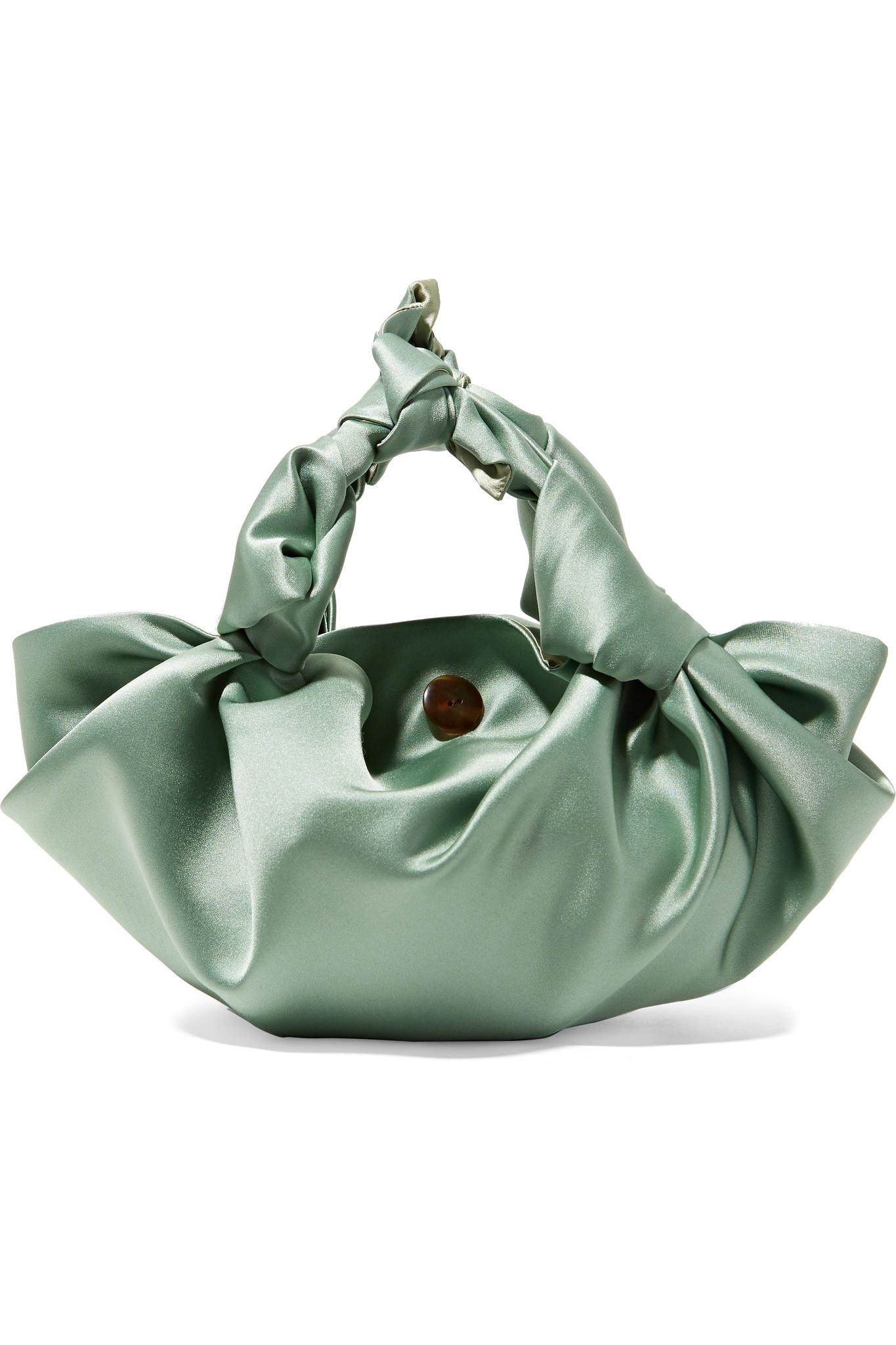 The Row Ascot Small Satin Tote in Mint (Green) | Lyst