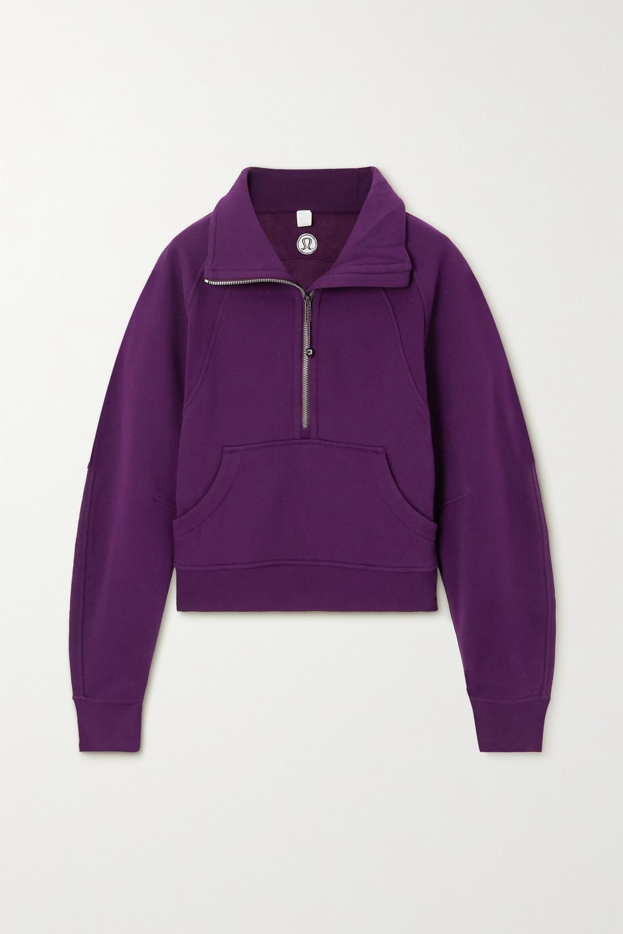 lululemon athletica Scuba Funnel Neck Cotton-blend Sweatshirt in Purple
