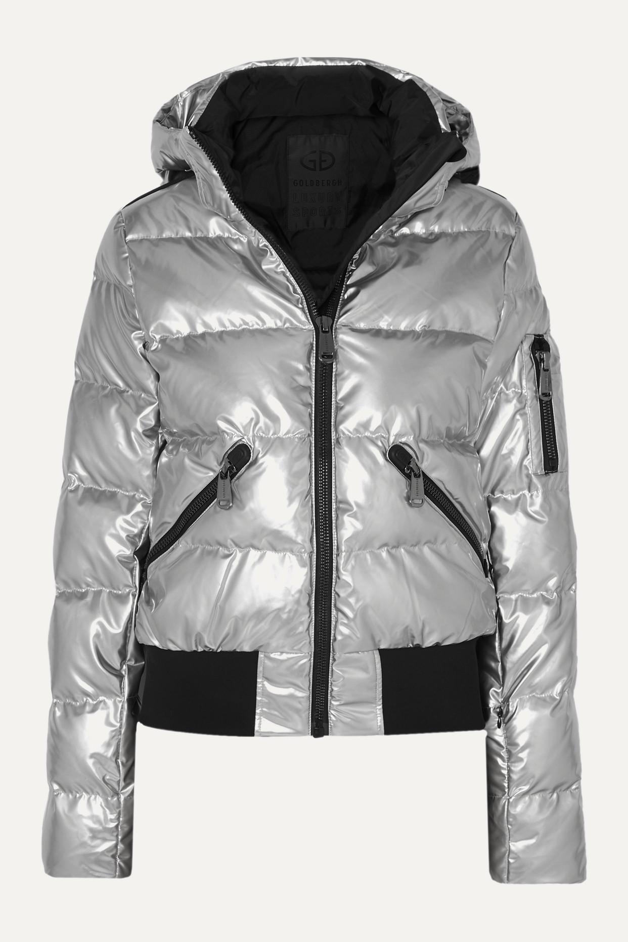 Goldbergh Aura Hooded Appliquéd Quilted Metallic Down Ski Jacket Lyst UK
