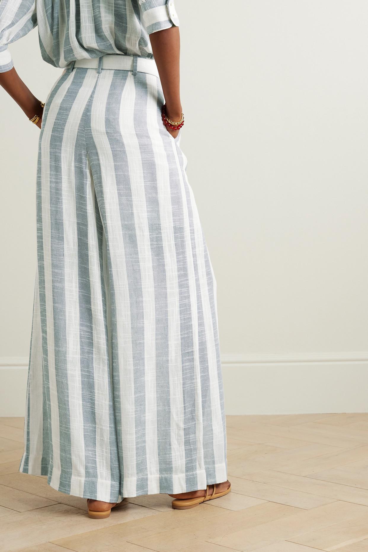 Striped straight store leg pants