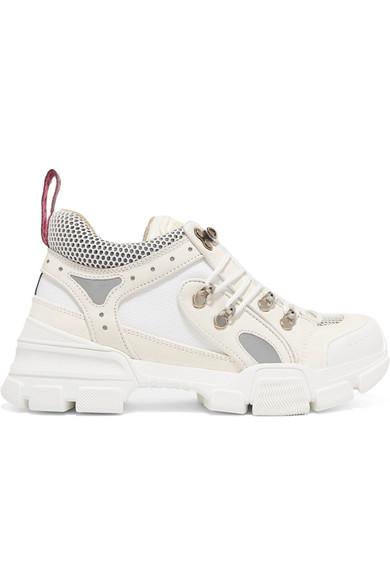 gucci shoes flashtrek white