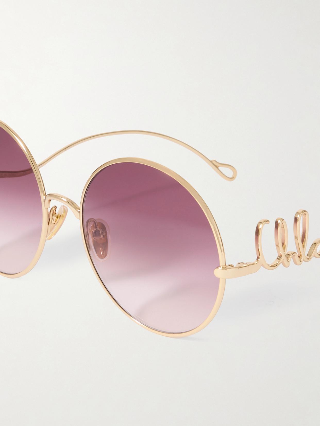 Chloé Iconic Round-Frame-Tone Sunglasses in Pink | Lyst UK