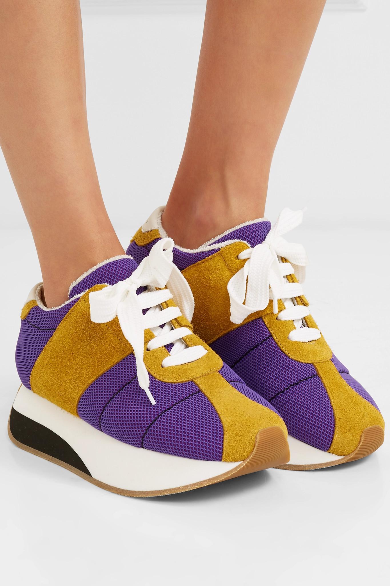 lavender platform sneakers