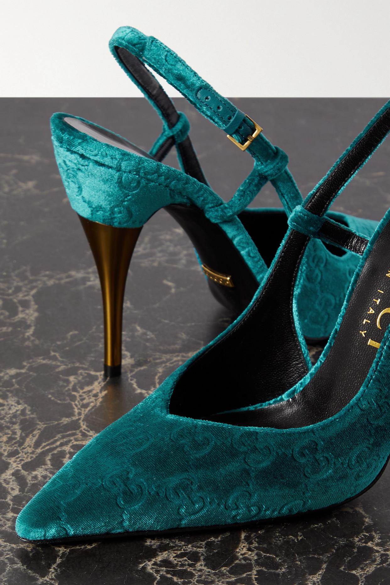 Gucci emerald hotsell green shoes