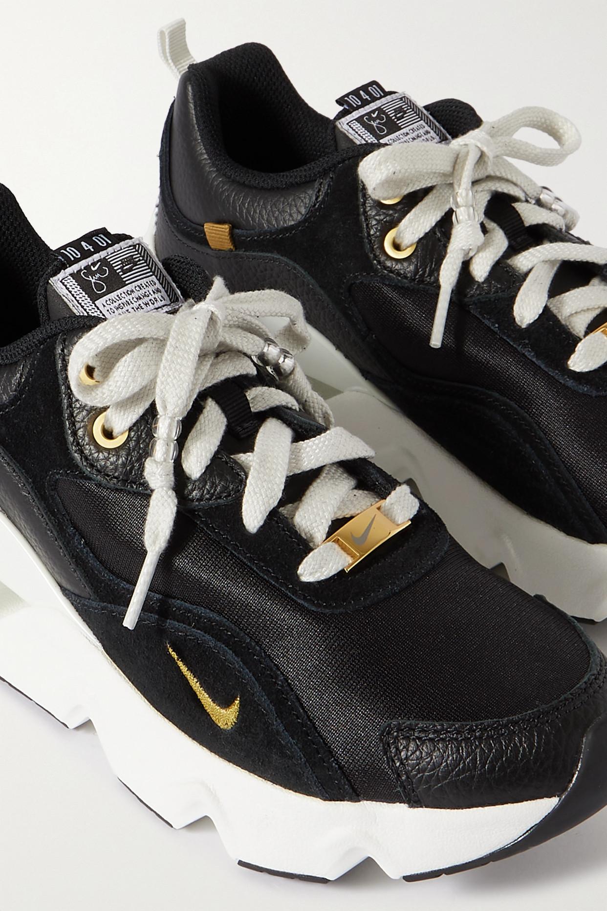 Nike + Serena Williams Ryz 365 Ii Leather, Suede And Mesh Sneakers in Black  | Lyst