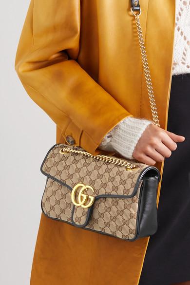 Gucci GG Marmont Small Matelasse Canvas Shoulder Bag