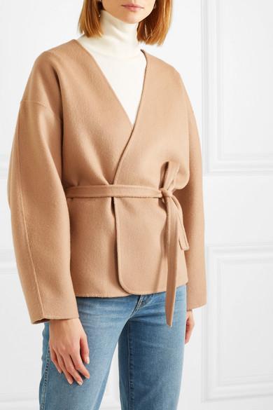 Totême Lunel Wool And Cashmere-blend Wrap Jacket in Natural