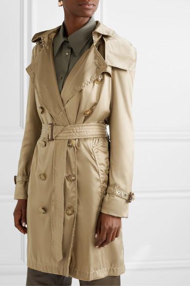 Burberry The Kensington Hooded Econyl Trench Coat in Beige (Natural) | Lyst