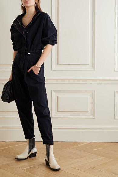 Agolde Ina Denim Jumpsuit in Black | Lyst