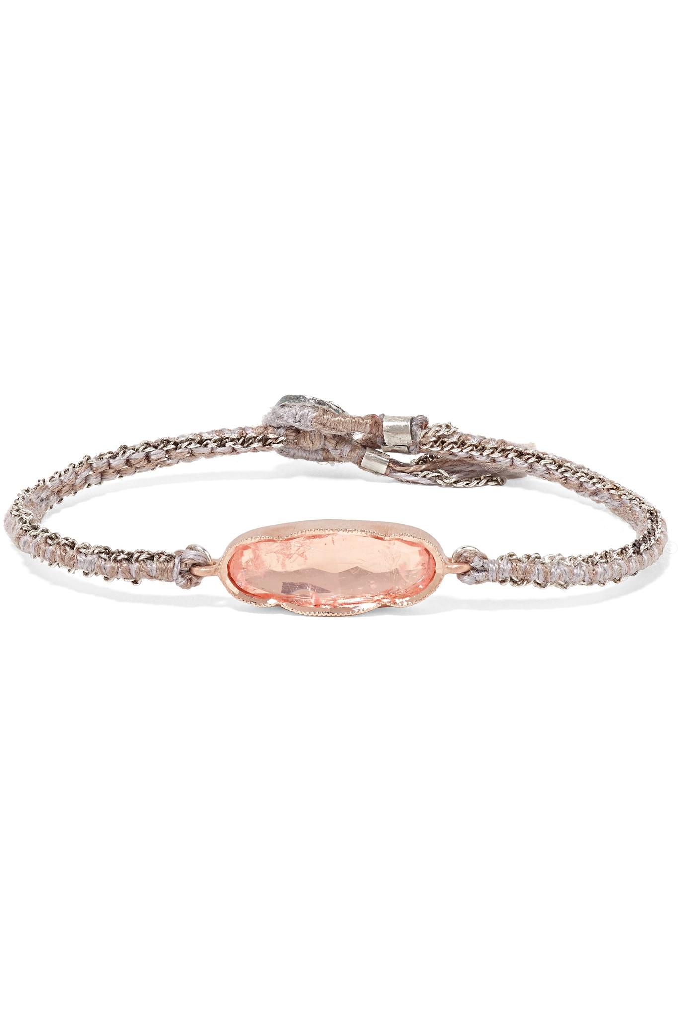 Lyst Brooke Gregson Icicle 14 Karat Rose Gold Sterling Silver And Brooke Gregson Women S Icicle 14 Karat Rose Gold Sterling Silver And Morganite Bracelet