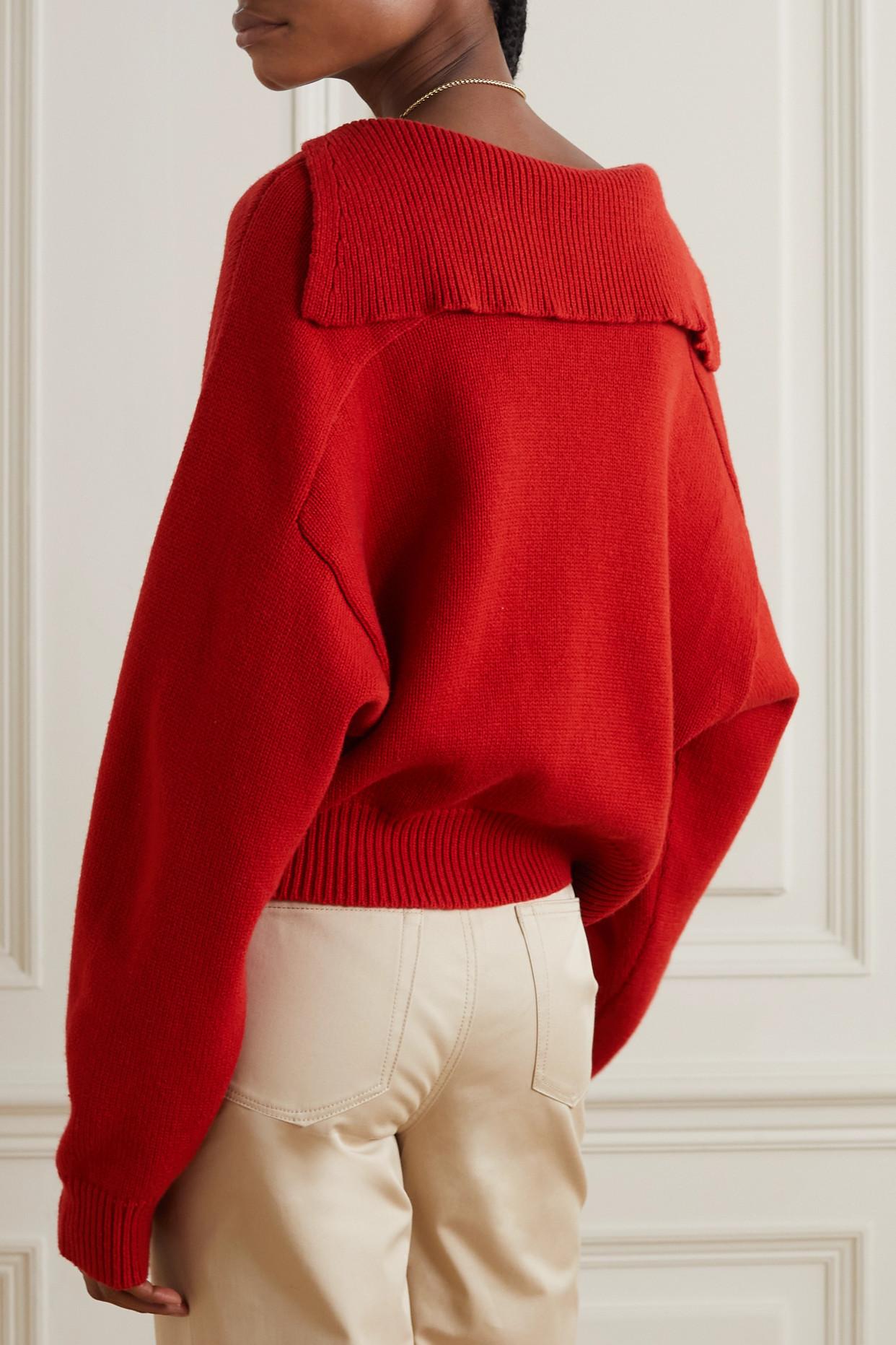 Loulou Studio + Net Sustain Aksi Wool And Cashmere-blend Sweater in Red |  Lyst