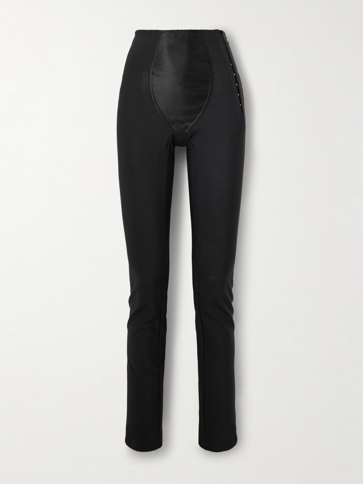 スパッツ・レギンス Dolce & Gabbana Slim Fit Leggings Tulle leggings in Black for Women | Dolce&Gabbana® US