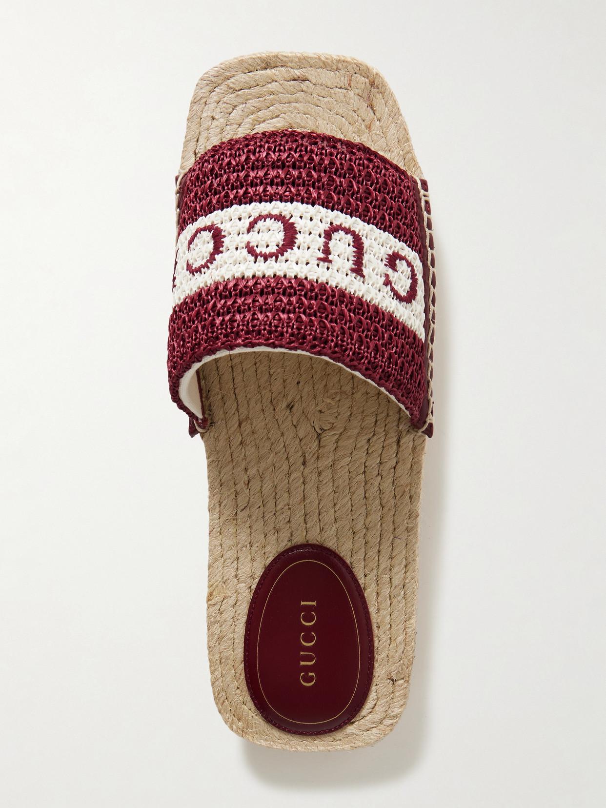 Gucci Sliders Gucci Slides Net A Porter Gucci Numa Embroidered