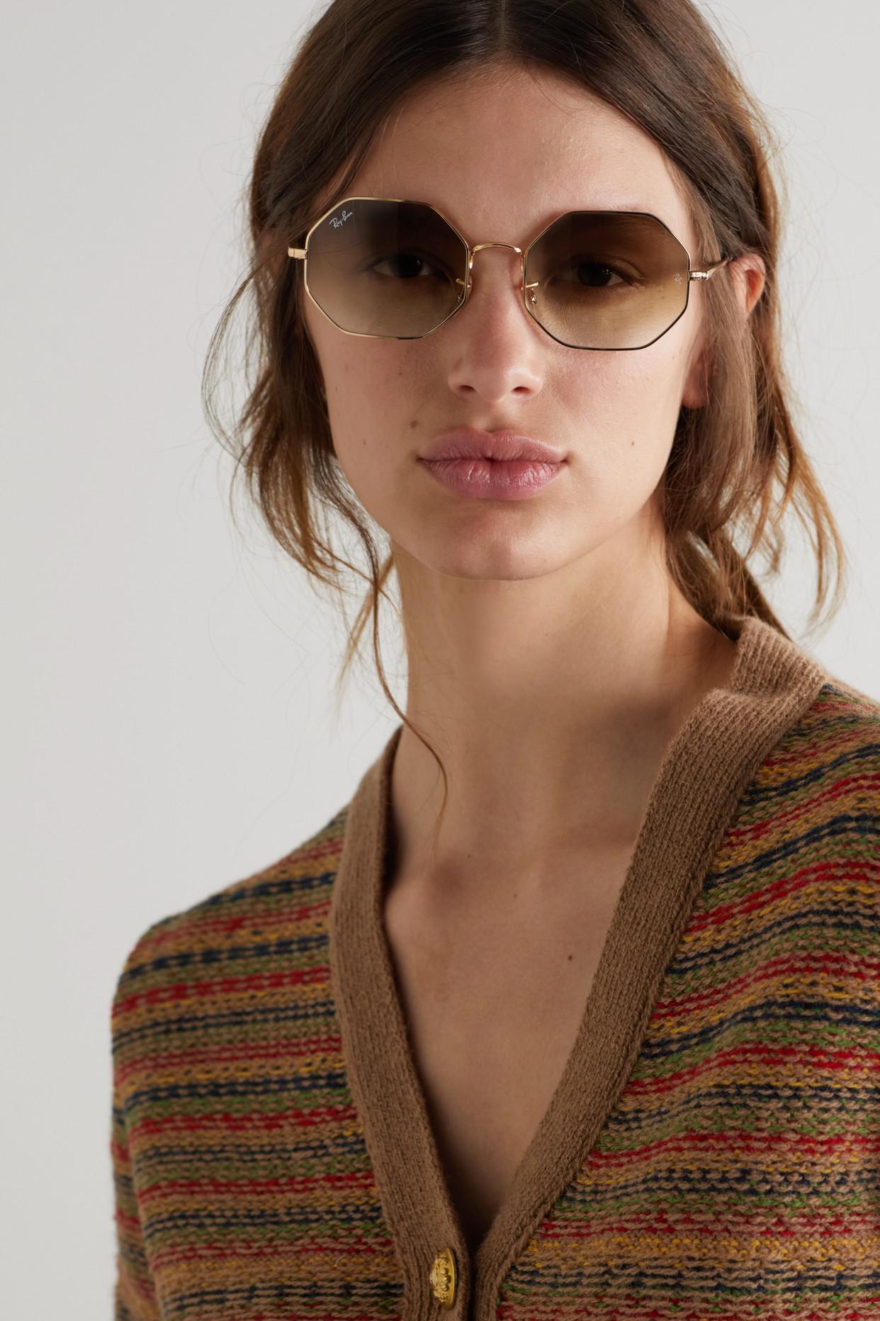 Ray-Ban 1972 Octagon-frame Gold-tone Sunglasses in Metallic | Lyst