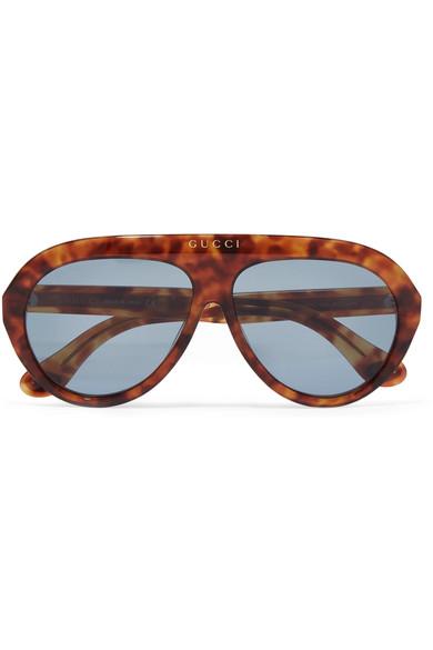 gucci tortoiseshell aviator sunglasses