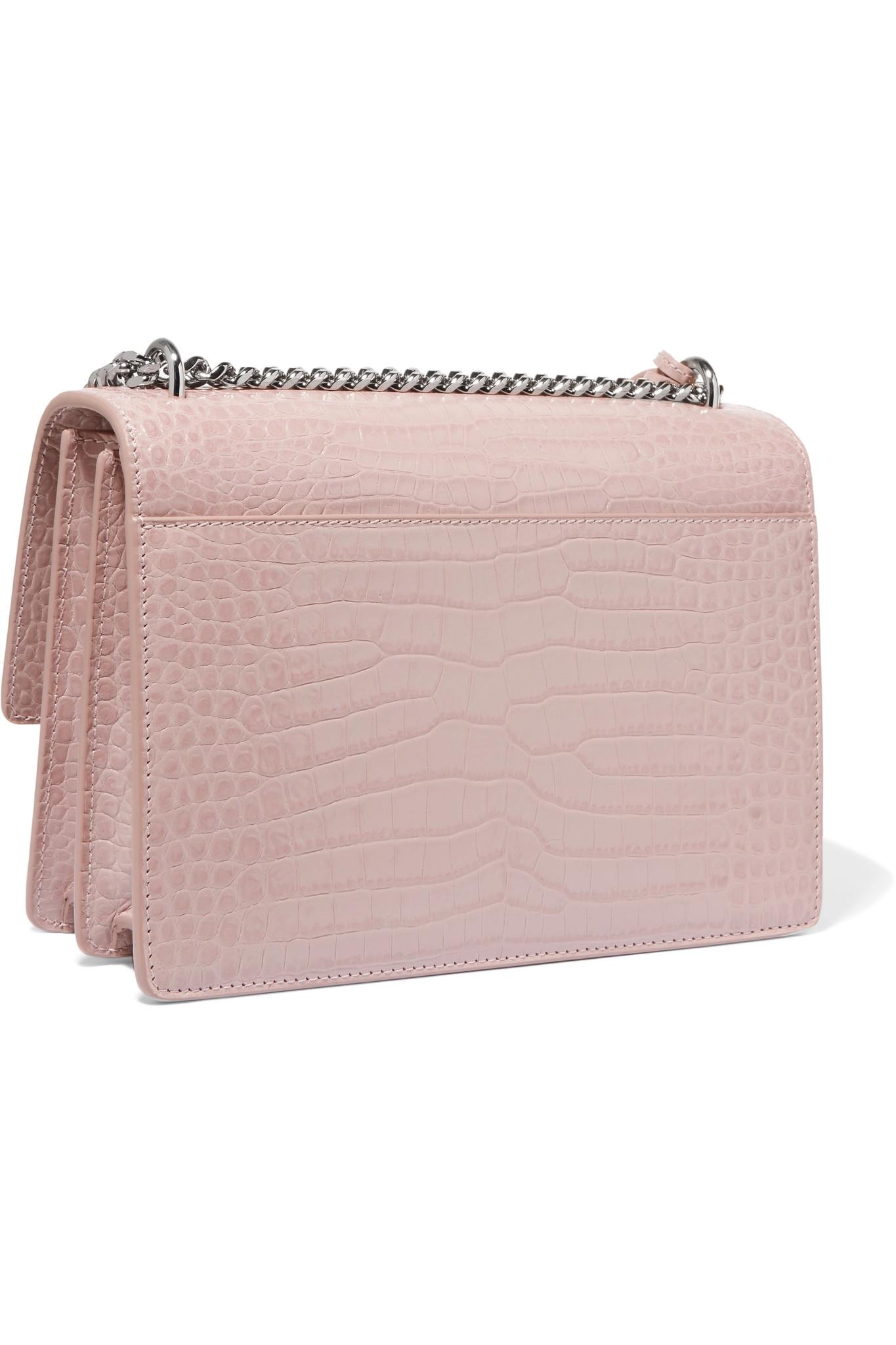 Pink Saint Laurent Small Sunset Crossbody Bag – Designer Revival