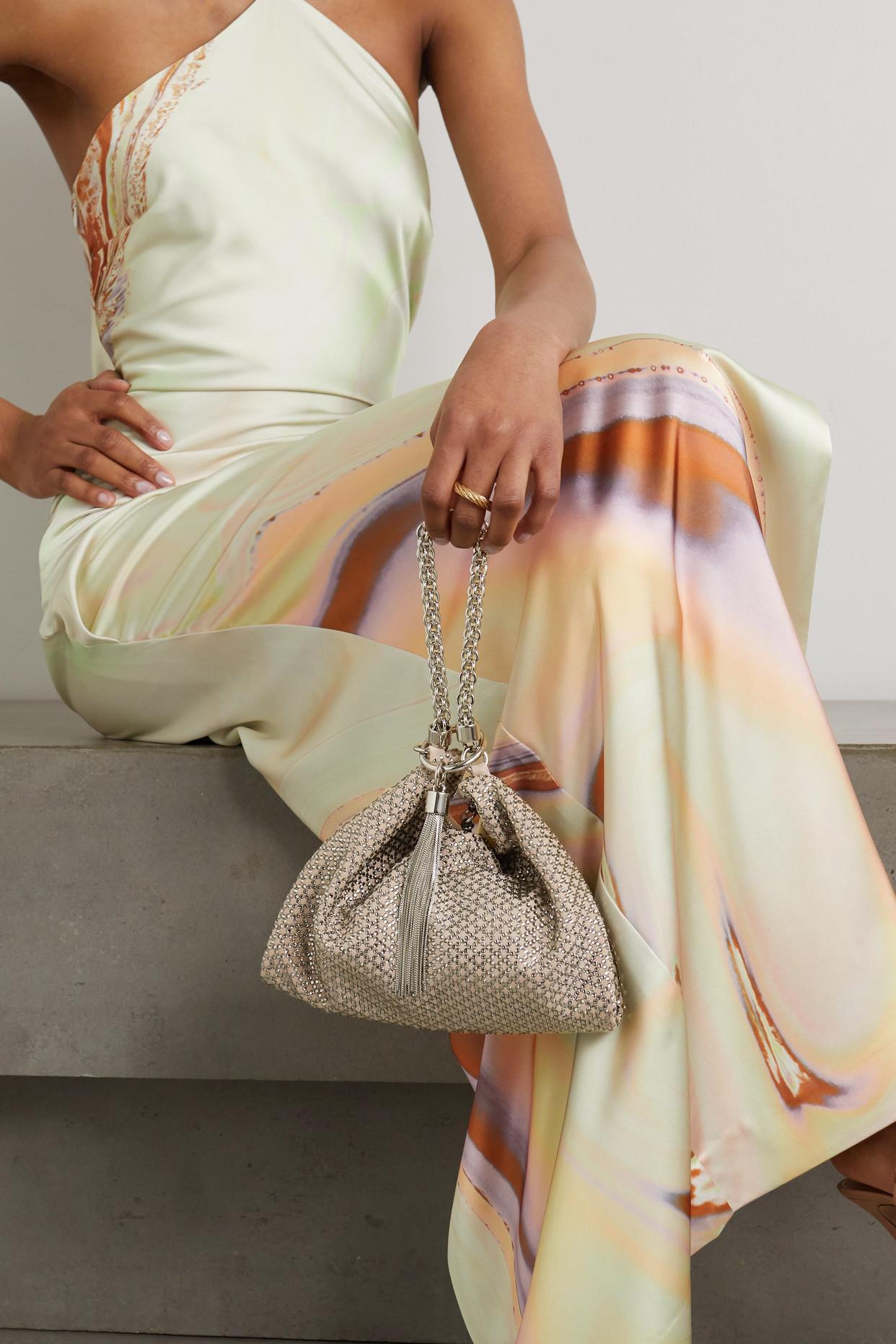 Christie Mini Crystal Embellished Suede Envelope Bag