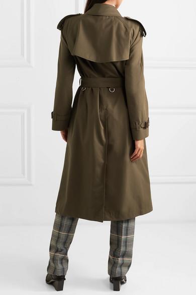 Trench-coat Long En Gabardine De Coton The Westminster Burberry en coloris  Vert | Lyst