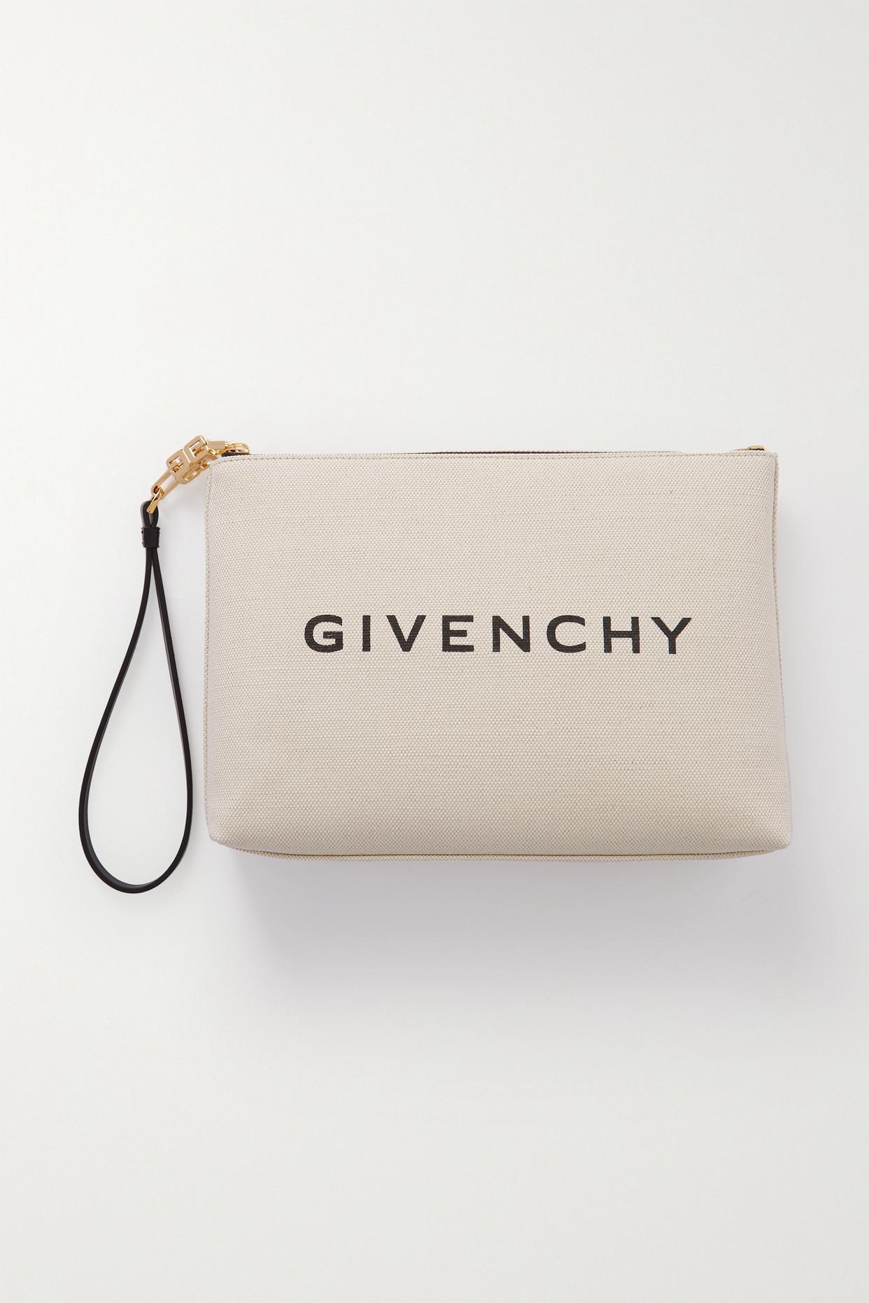 Logo Cotton Clutch in Blue - Givenchy