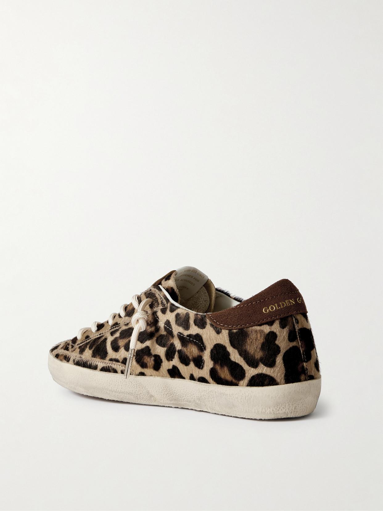 Golden Goose Super-Star Distressed Leather And Suede-Trimmed - Main Image