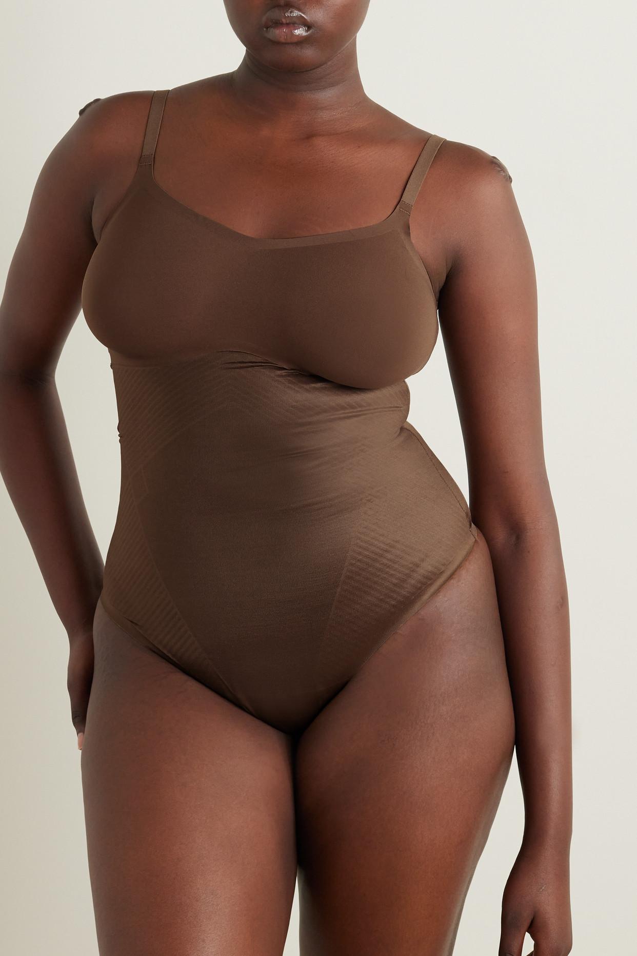Spanx Thinstincts 2.0 Thong Bodysuit in Brown
