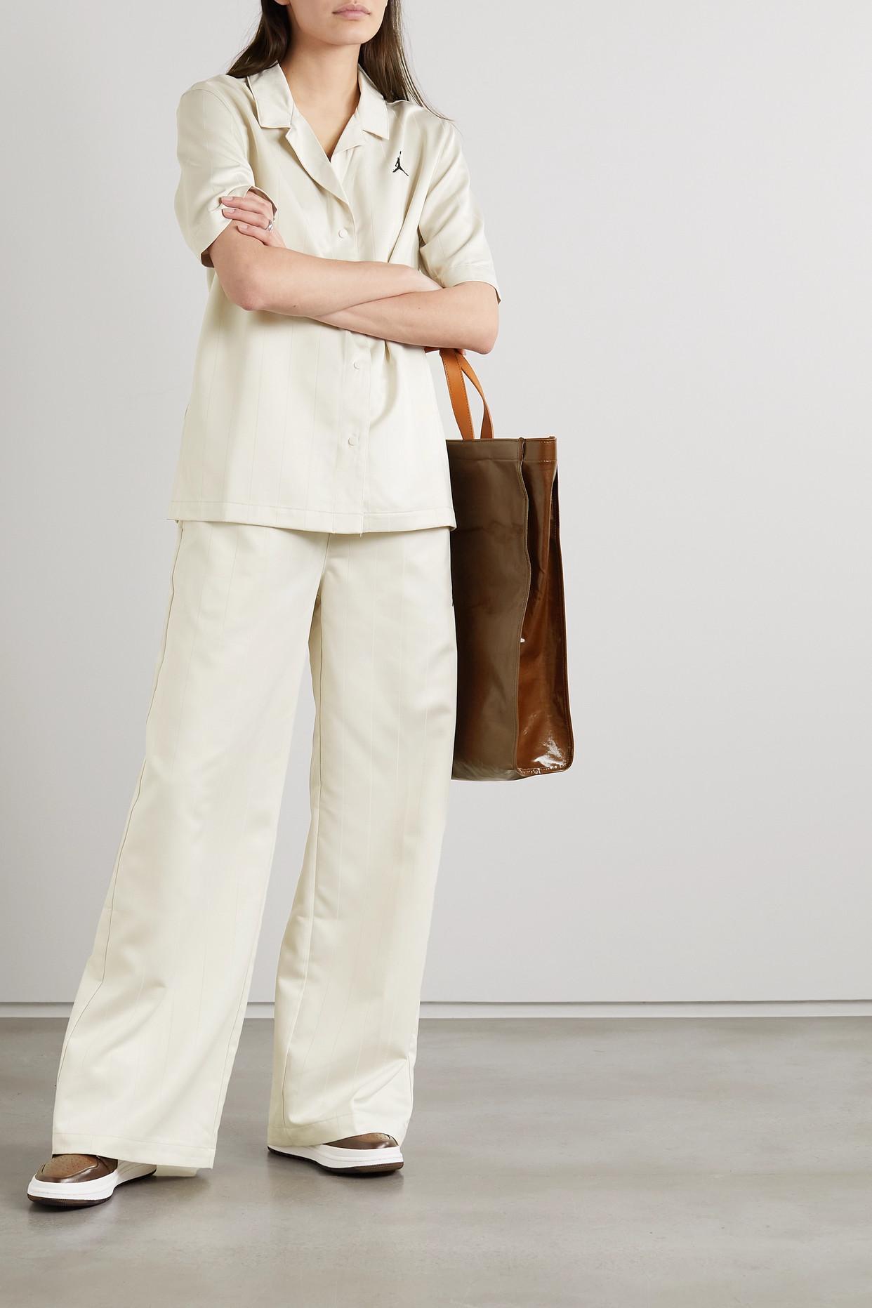 Nike Jordan (her)itage Satin-jersey Track Pants in Natural | Lyst