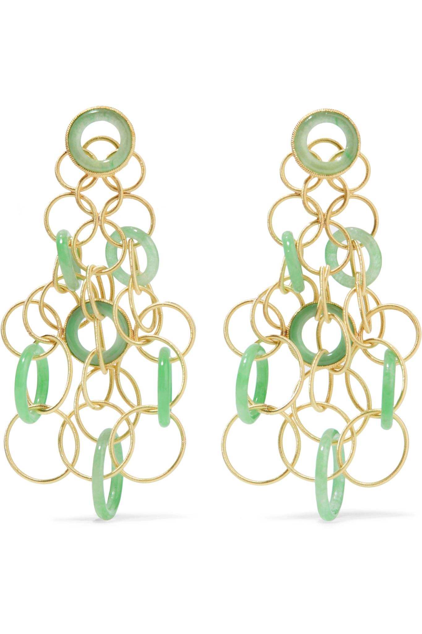 Lyst Buccellati Hawaii 18karat Gold Jade Earrings in Metallic