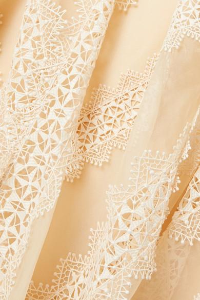 Zimmermann Charm Star Ruffled Silk-organza And Guipure Lace Maxi Dress in Natural | Lyst Zimmermann Charm Star Ruffled Silk-organza And Guipure Lace Maxi Dress in Natural | Lyst