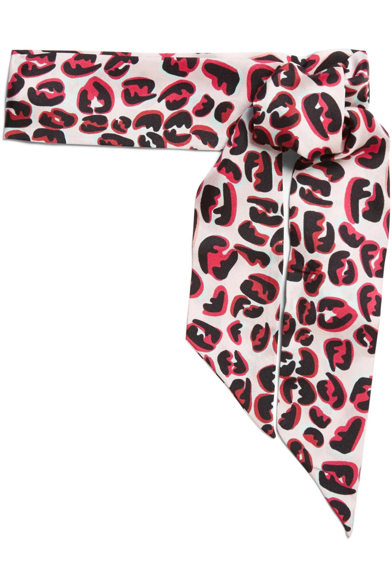 fendi leopard print scarf