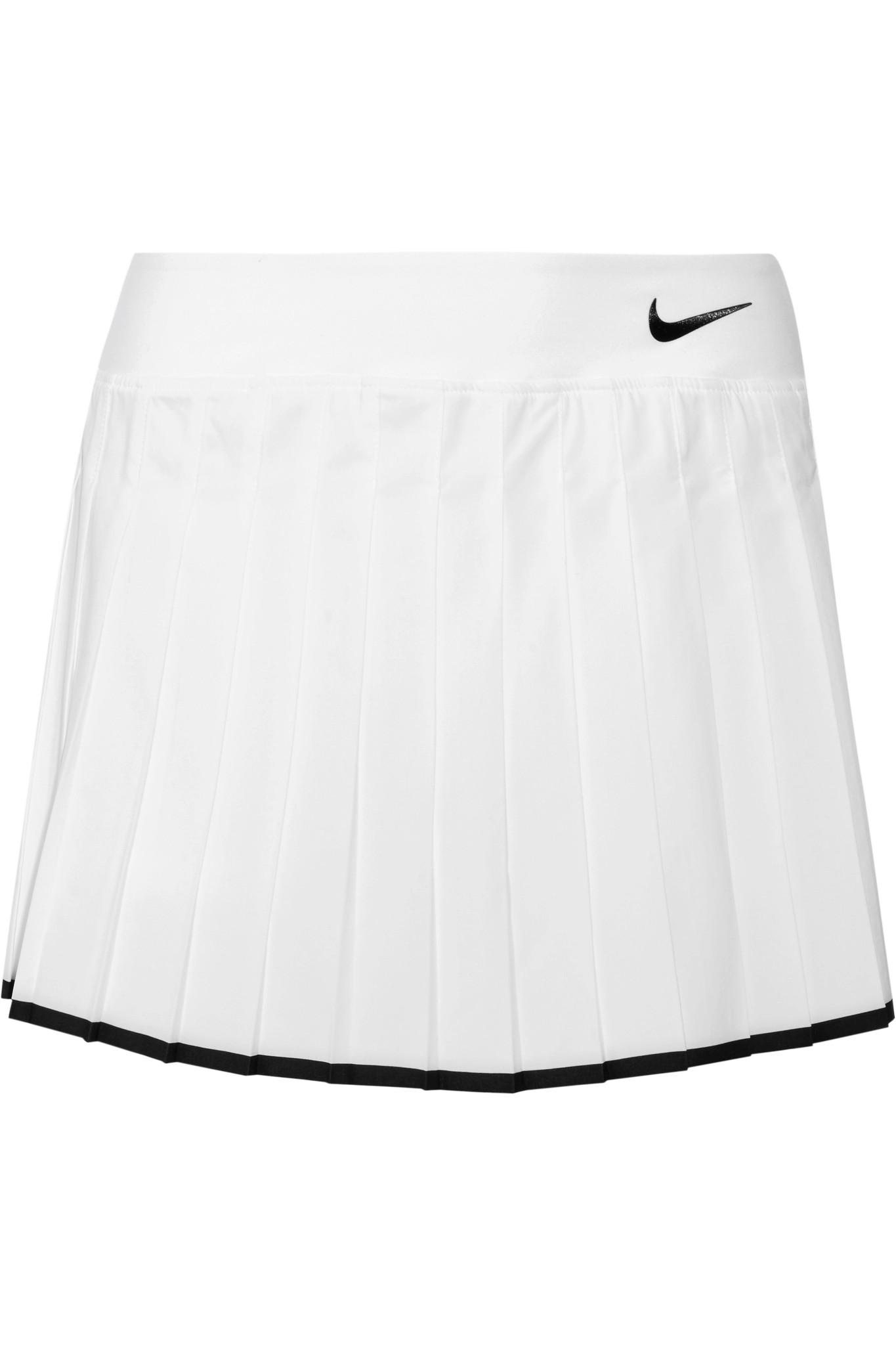 nike white pleated tennis skirt
