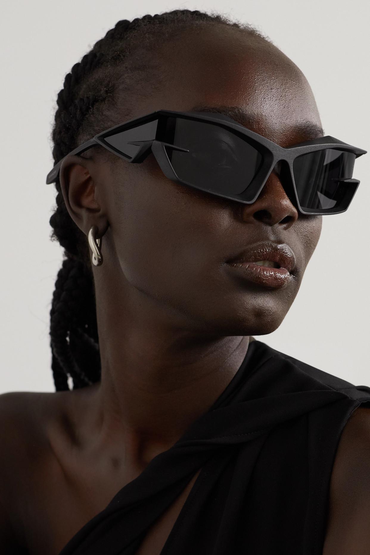 Givenchy Giv Cut Cat-eye Nylon Sunglasses in Black | Lyst
