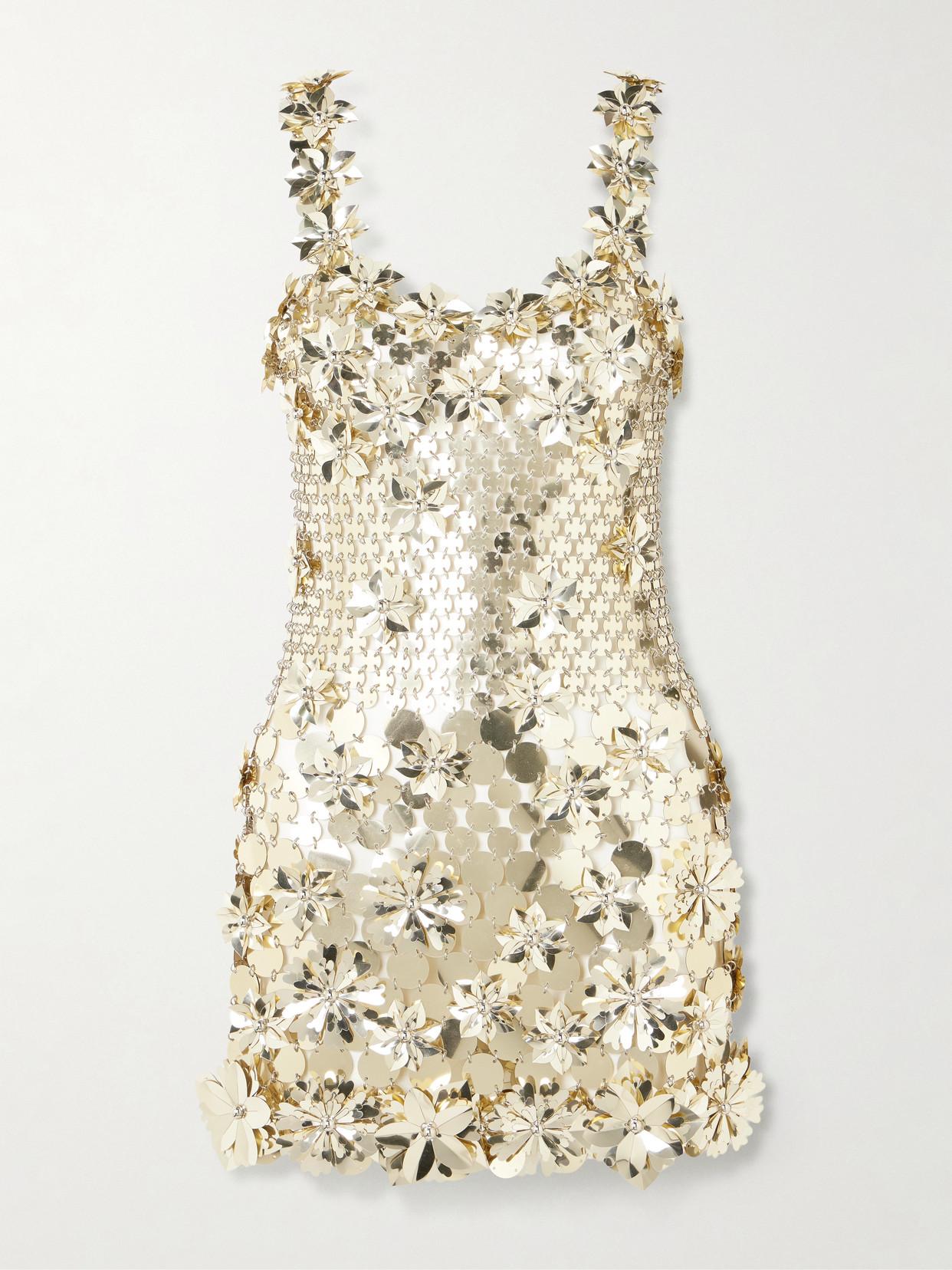 Designer Paco Rabanne Embellished Metallic Mini Dresses for Women - Up to  87% off | Lyst