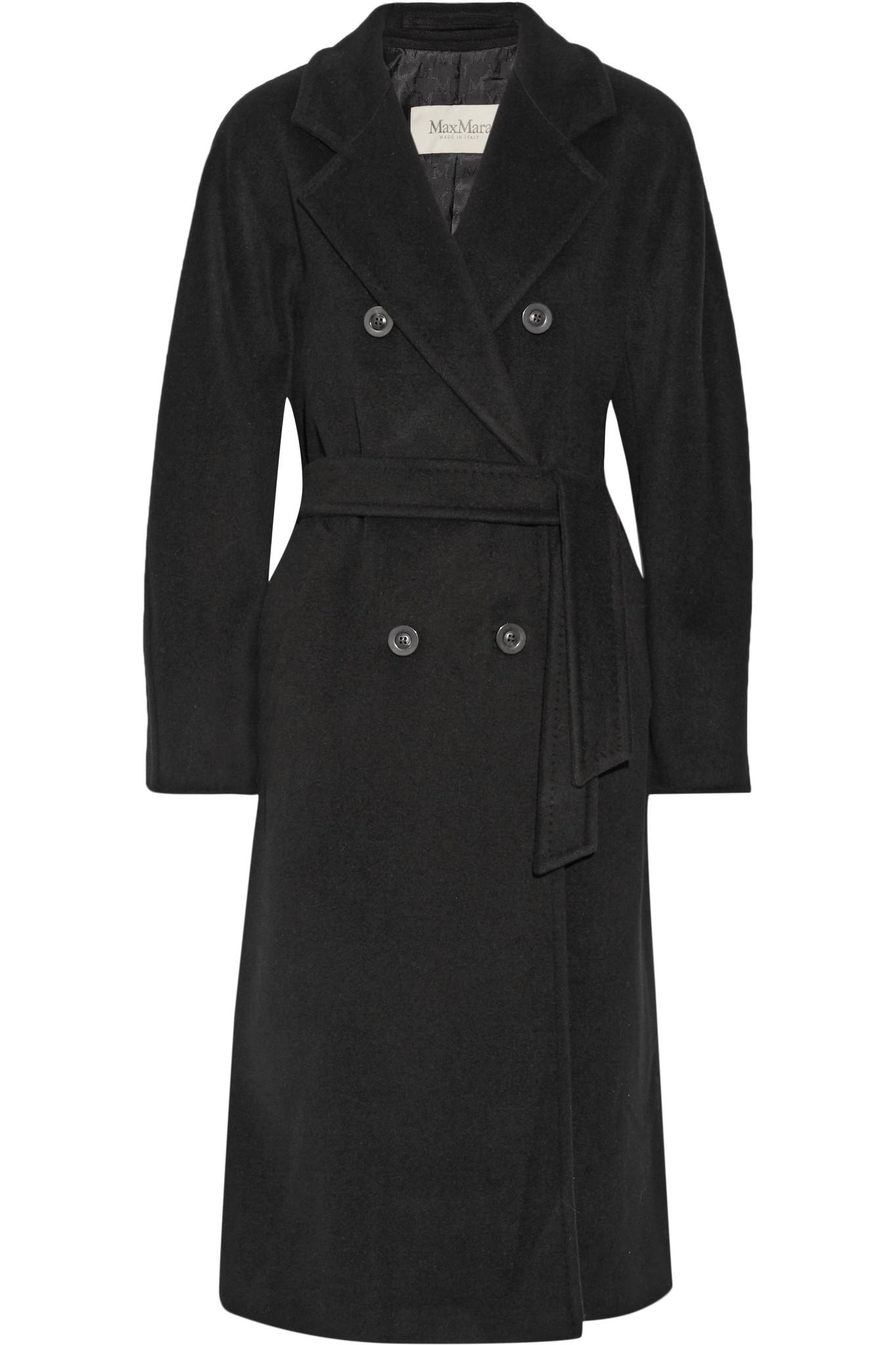 Lyst - Max mara Madame 101801 Wool And Cashmere-blend Coat in Black