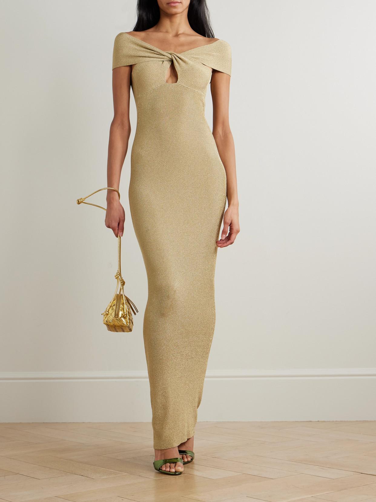 stella mccartney gold dress Stella Mccartney Sustainable Viscose Dress main image 1