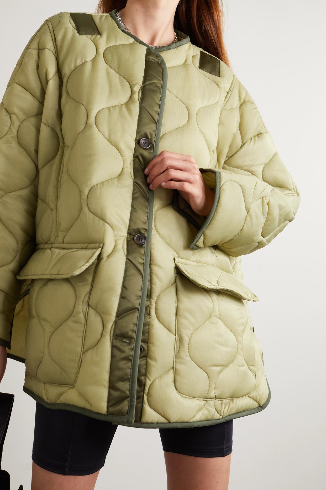 quilted padded ripstop jacket
