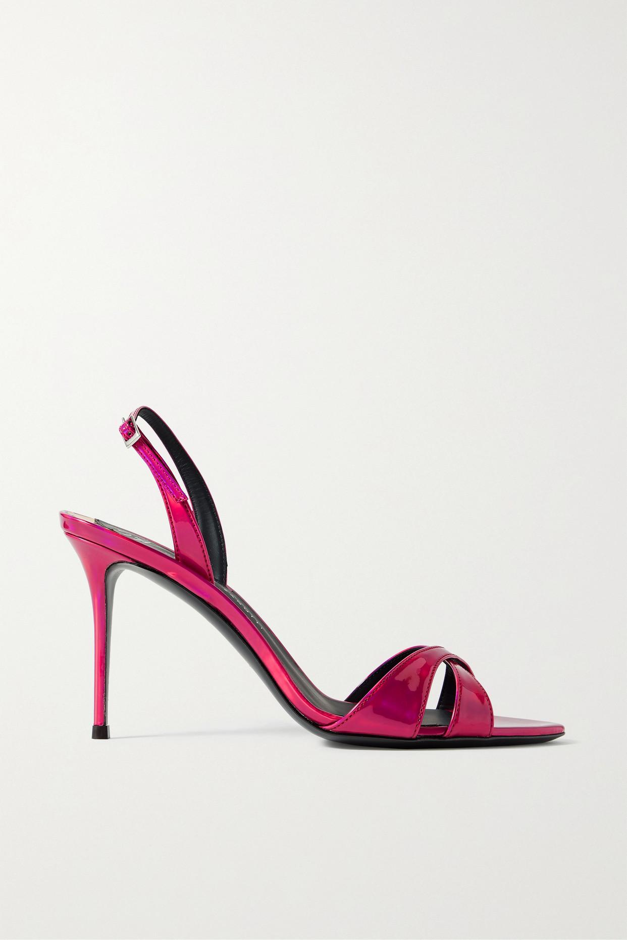 Giuseppe Zanotti Clandestino Glossed-leather Sandals in Pink | Lyst