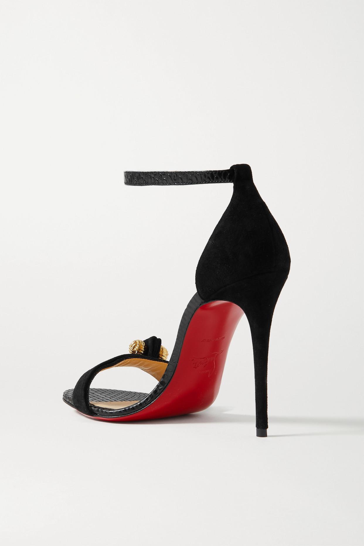 Christian Louboutin Stanisandal 100 Suede And Lizard effect