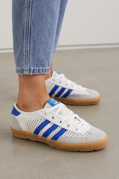 adidas Originals Tischtennis Sneakers Aus Mesh, Veloursleder Und Leder in  Weiß | Lyst AT