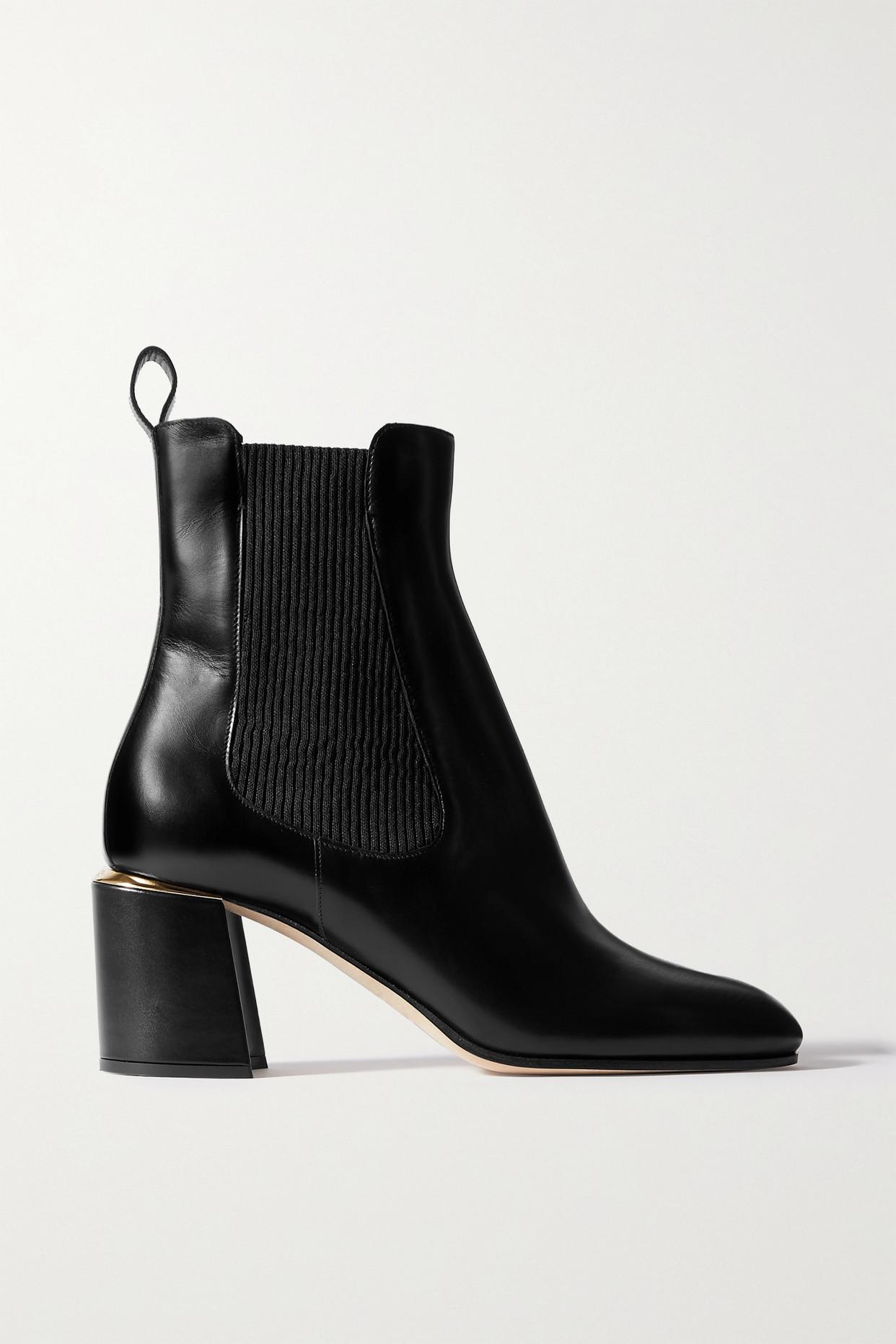 Jimmy Choo Thessaly 65 Leather Ankle Boots in Black | Lyst