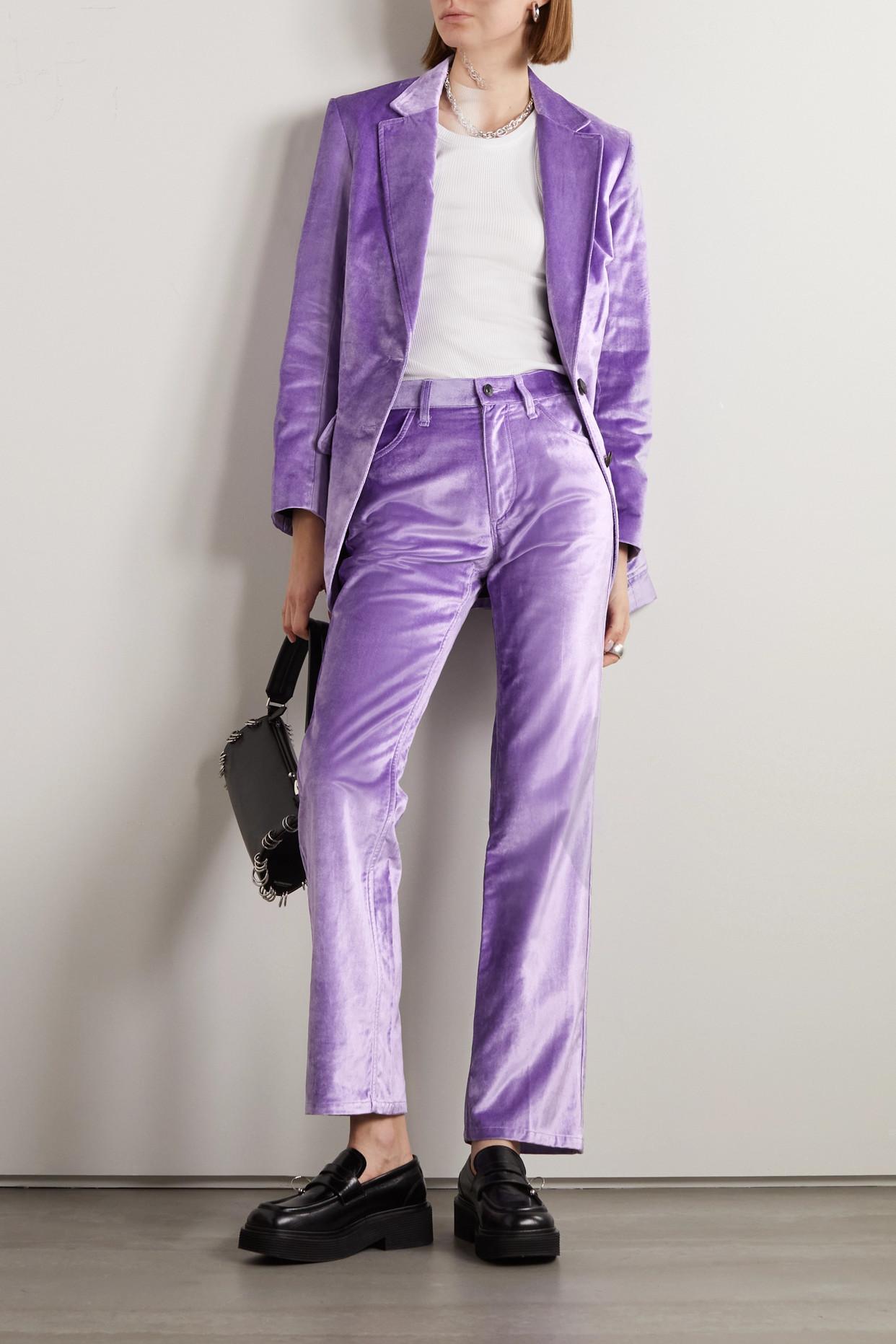 Rag & Bone Cody Cotton-blend Velvet Blazer in Purple | Lyst