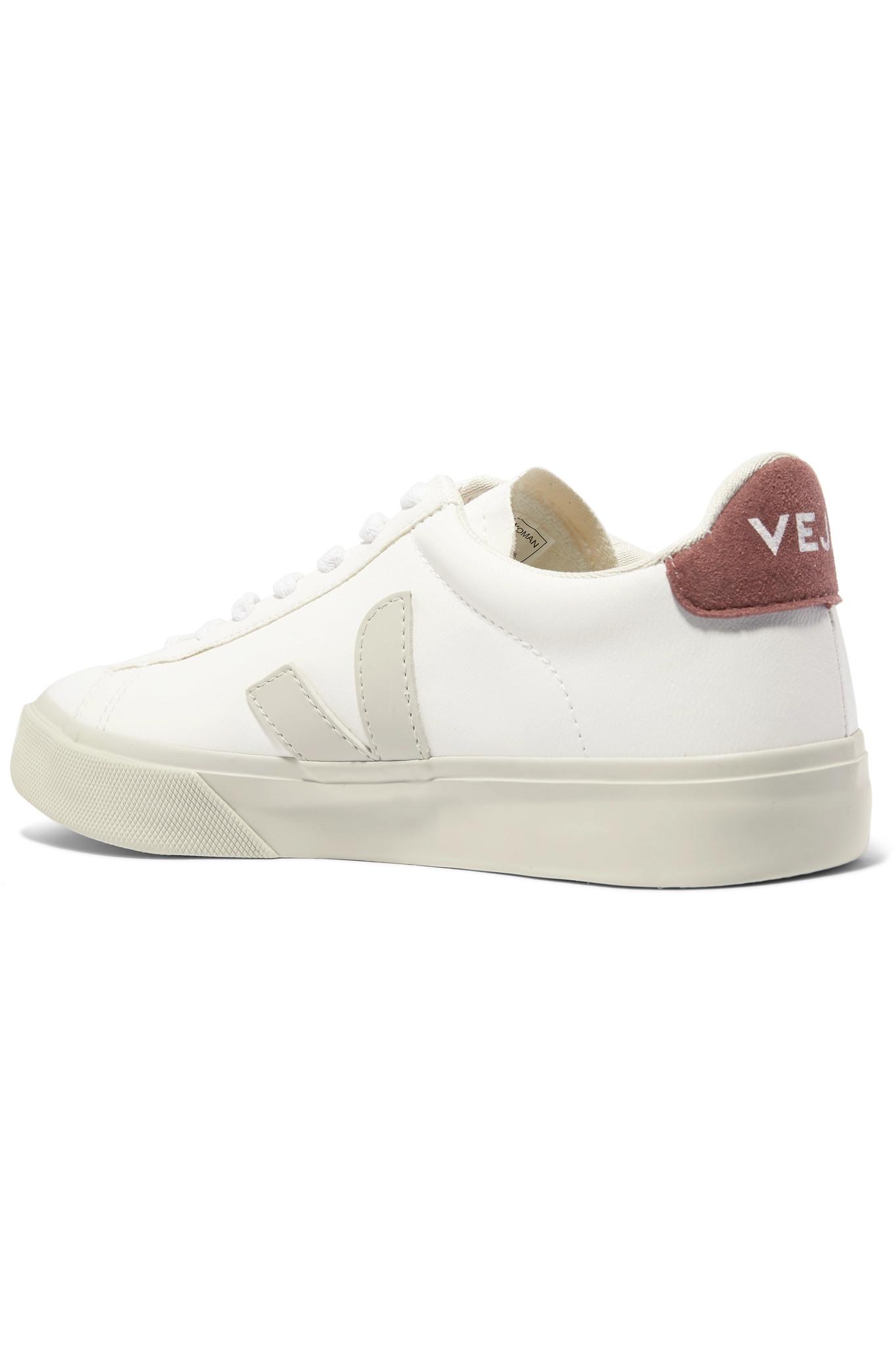 veja campo leather and vegan suede sneakers
