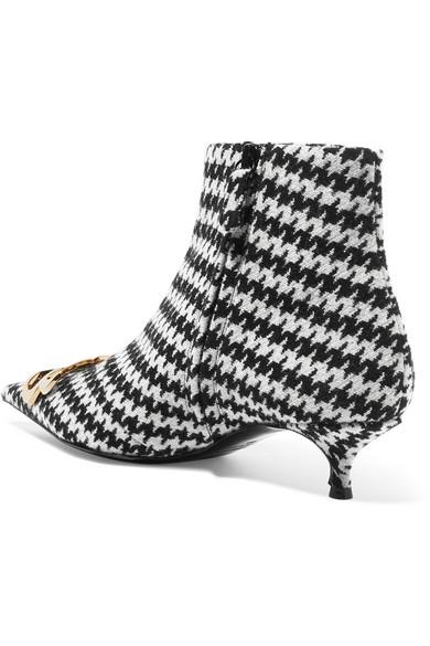 balenciaga bb houndstooth ankle boots