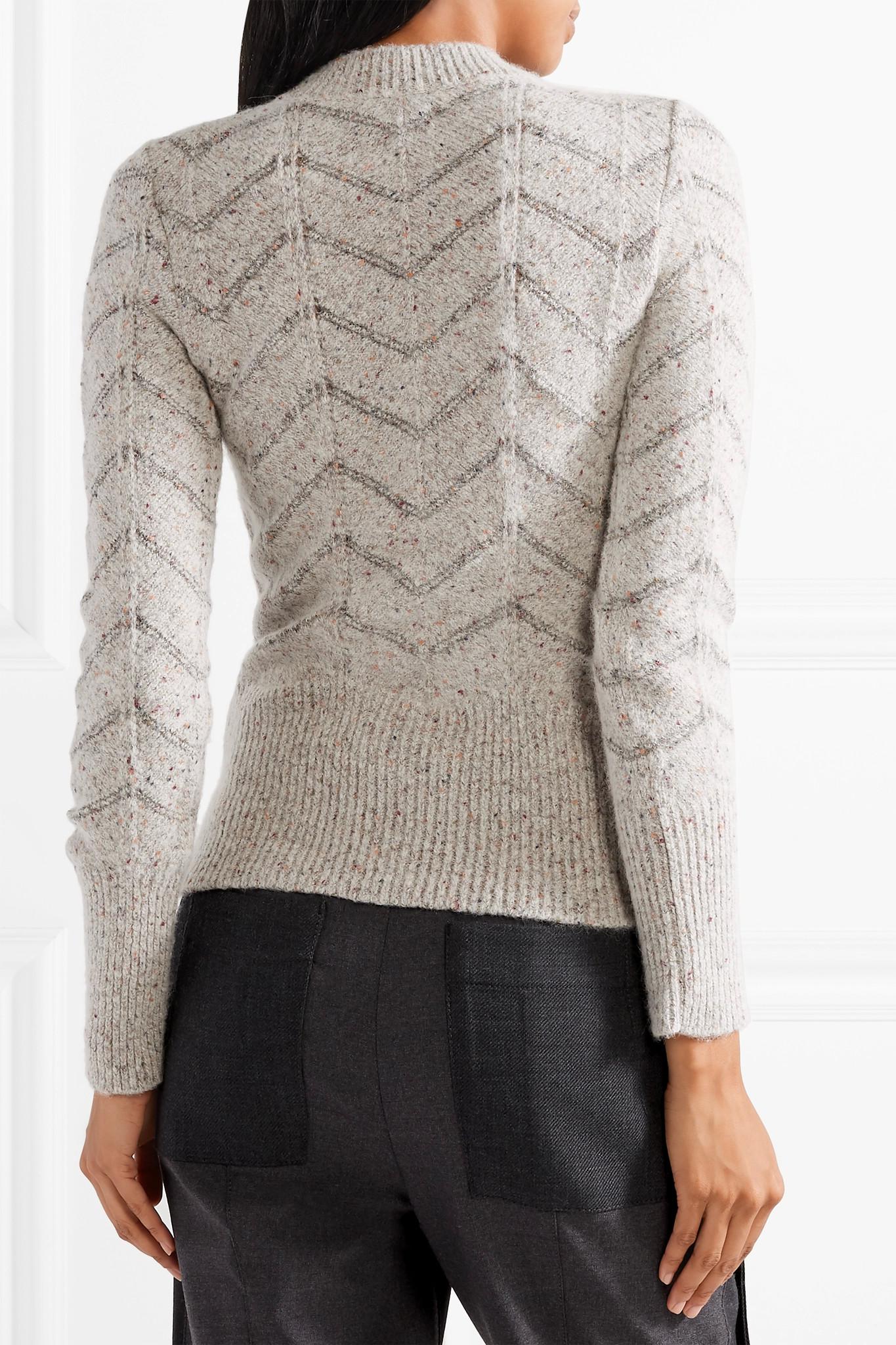 Lyst - Isabel Marant Elson Mélange Knitted Sweater in Gray