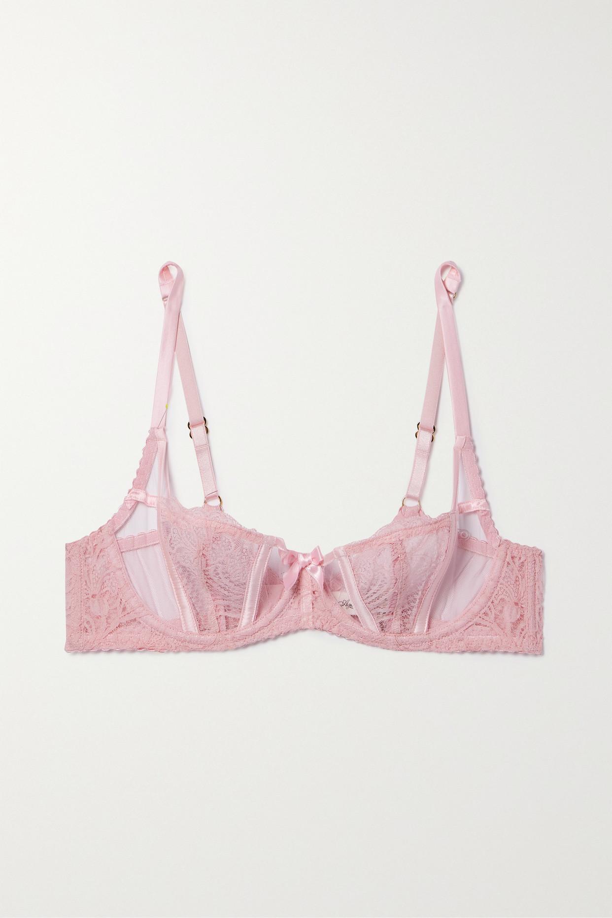Agent Provocateur Rozlyn Satin-trimmed Tulle And Leavers Lace
