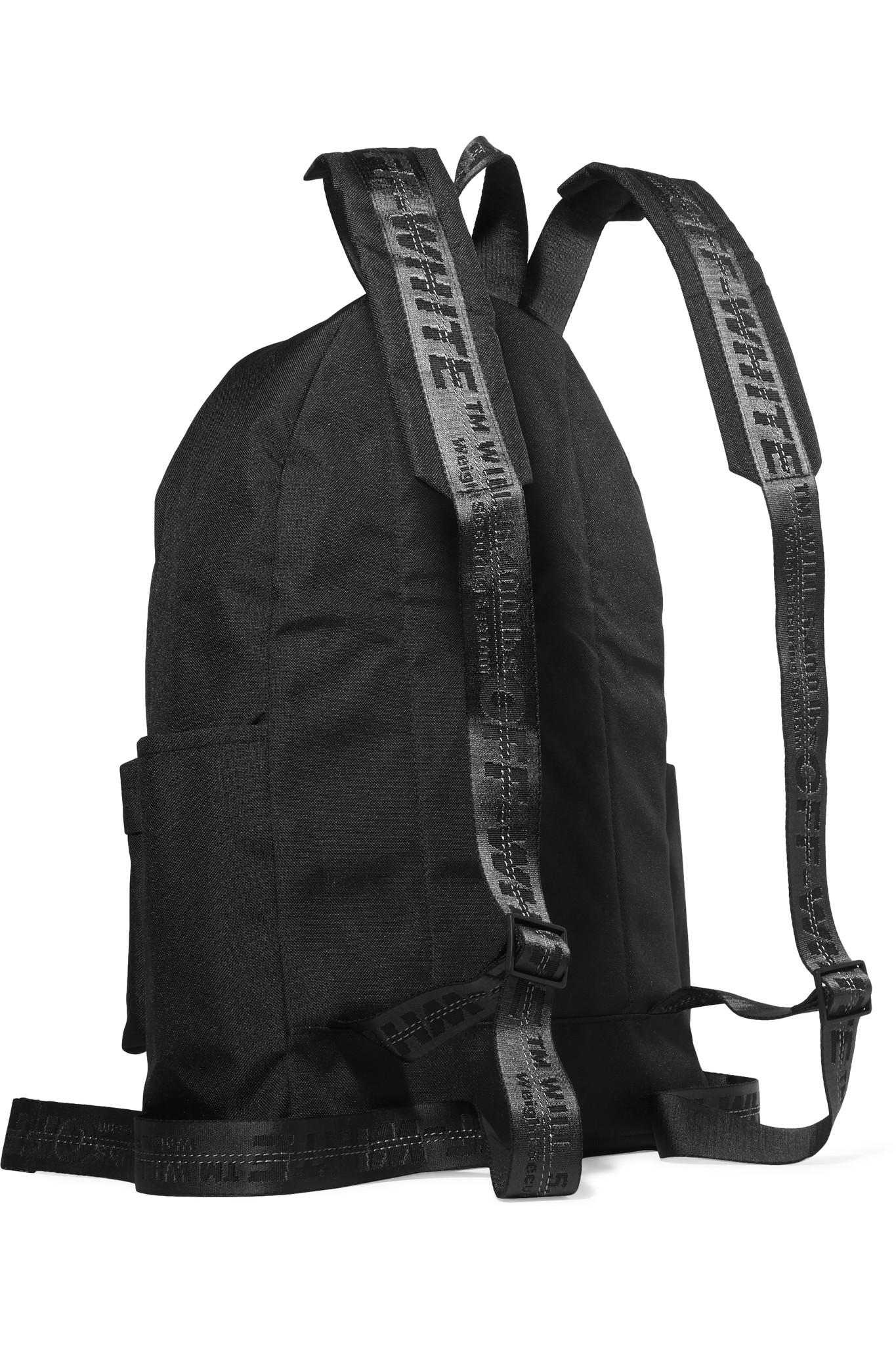 Offwhite Black Nylon Mini Backpack Keweenaw Bay Indian Community