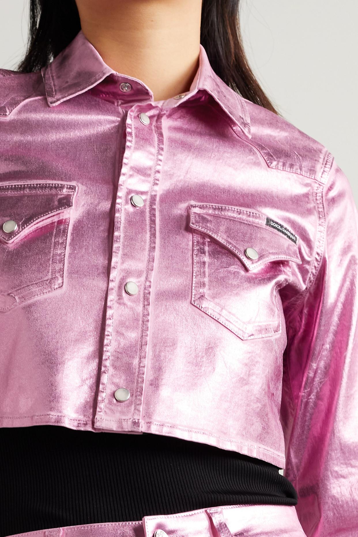 Denim Jacket in Pink - Dolce Gabbana Kids