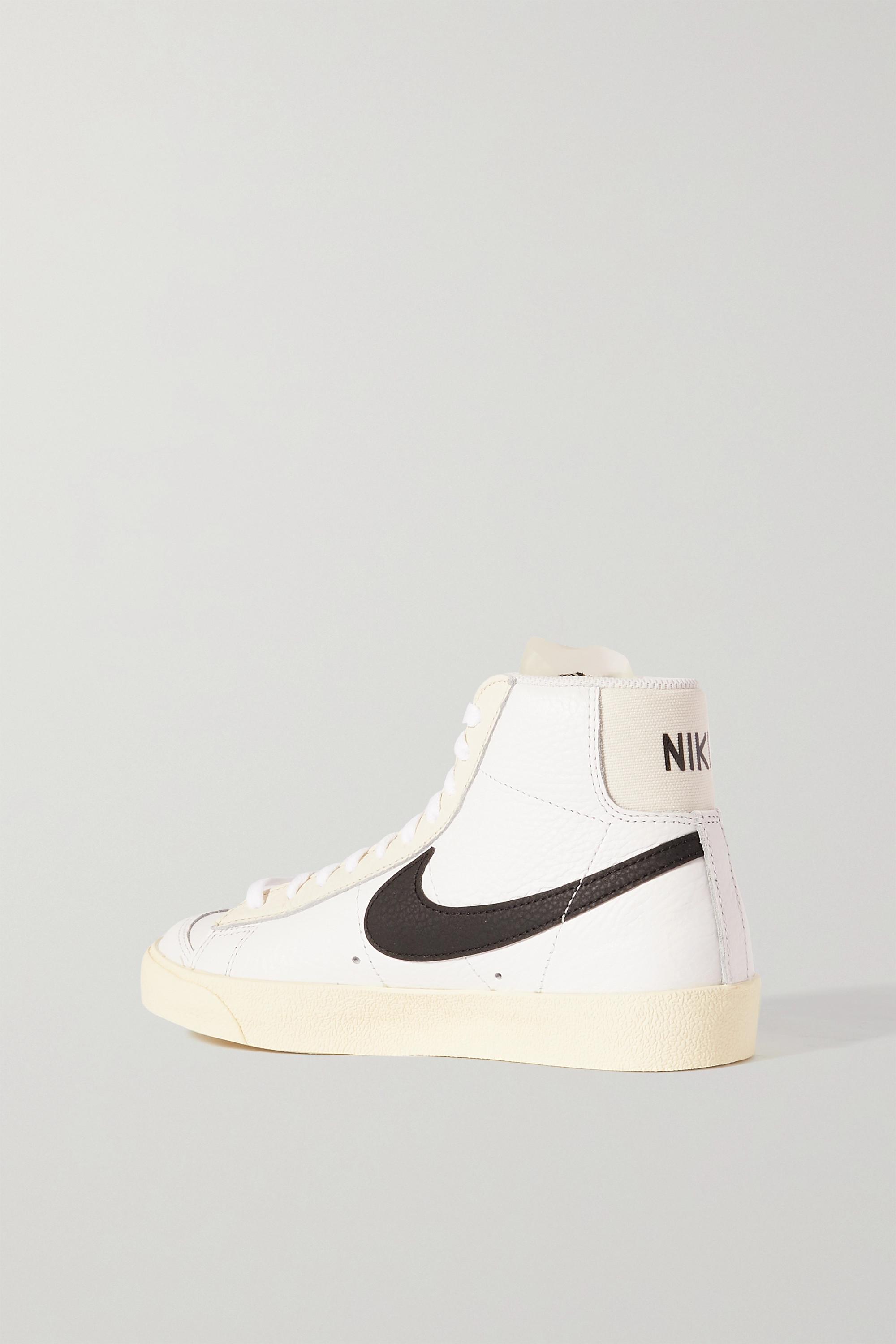 Nike Blazer Mid '77 Barcode Leather High-top Sneakers in White | Lyst UK