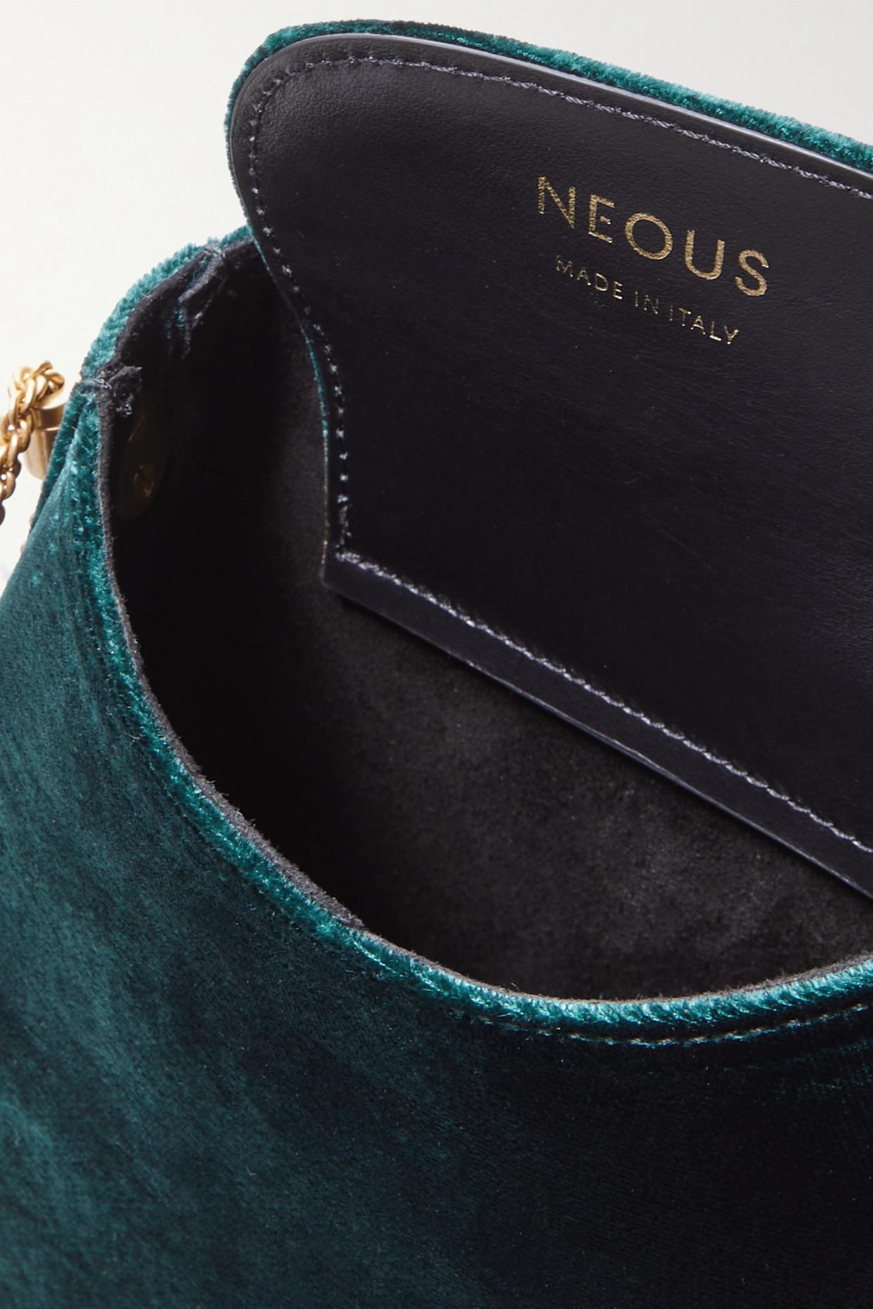 NEOUS Women's Corvus Saddle Bag in Navy | Suede/Leather